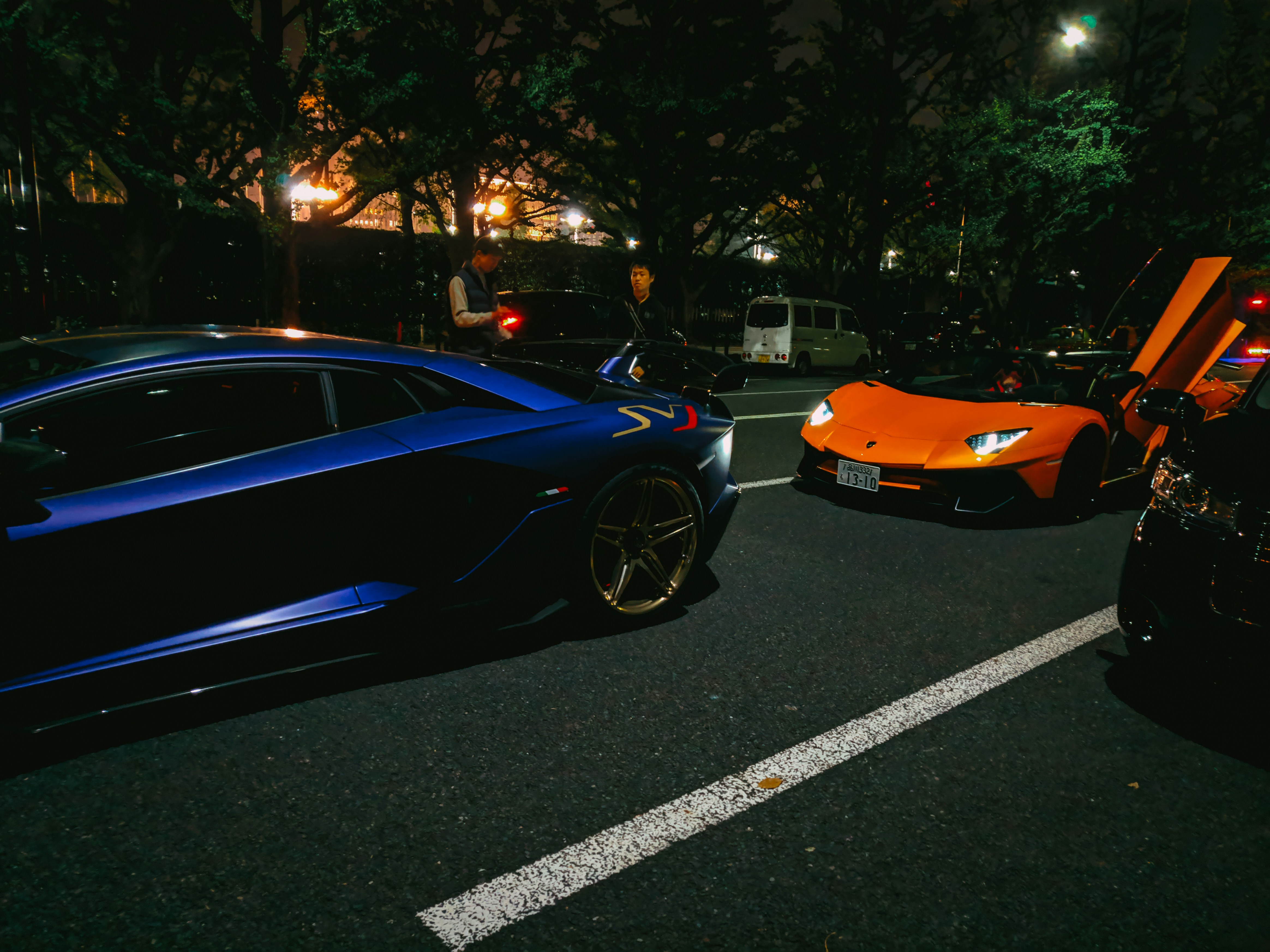 orange Lamborghini Aventador