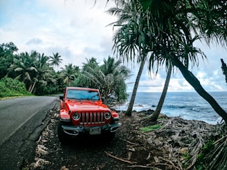 red vehicle