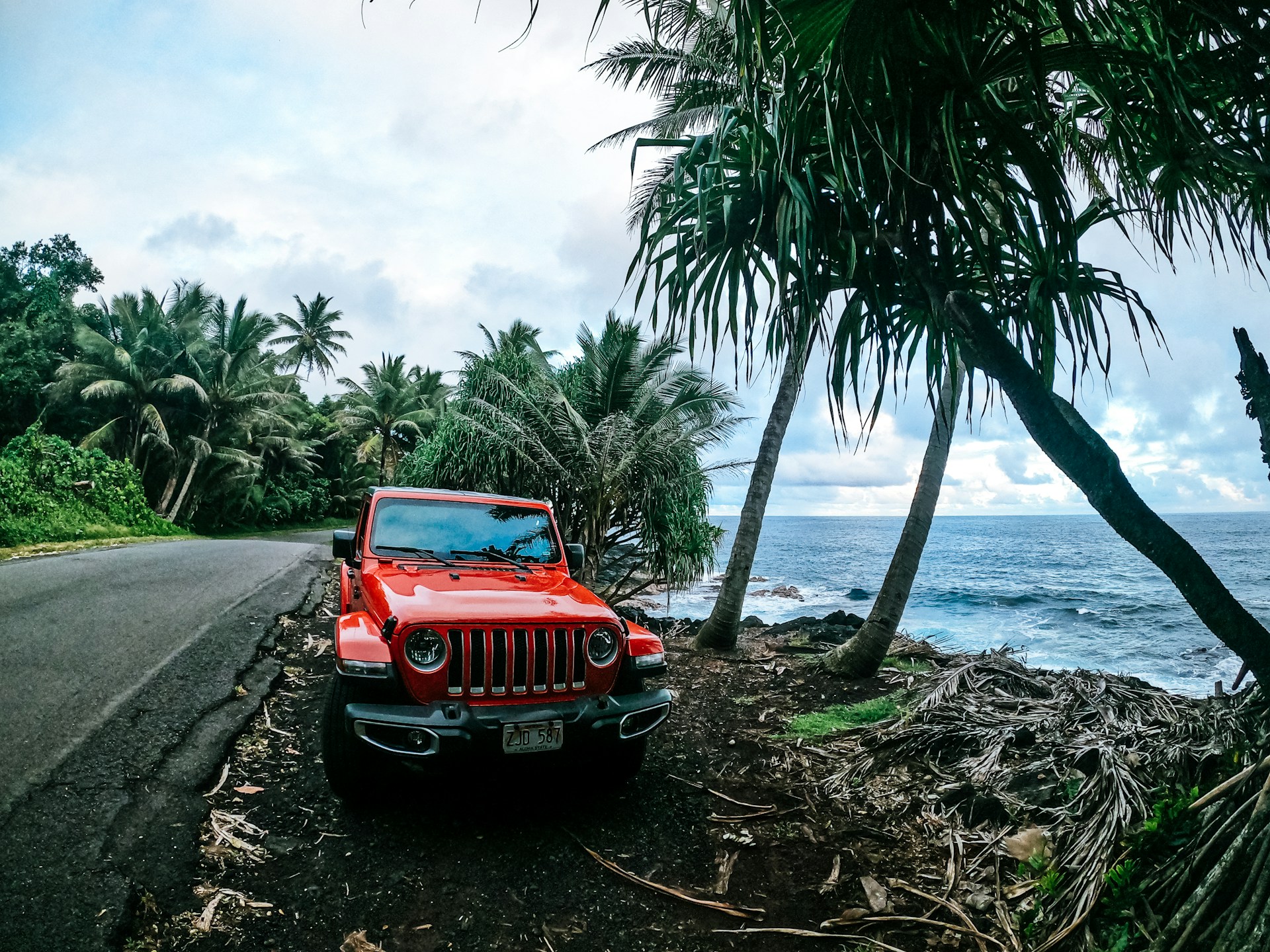 red vehicle