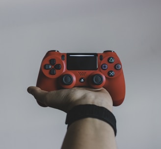 red Sony PS DualShock 4