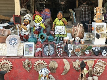 An assortment of unique retail items.