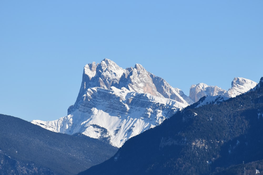 low-angle photography of mountain alps