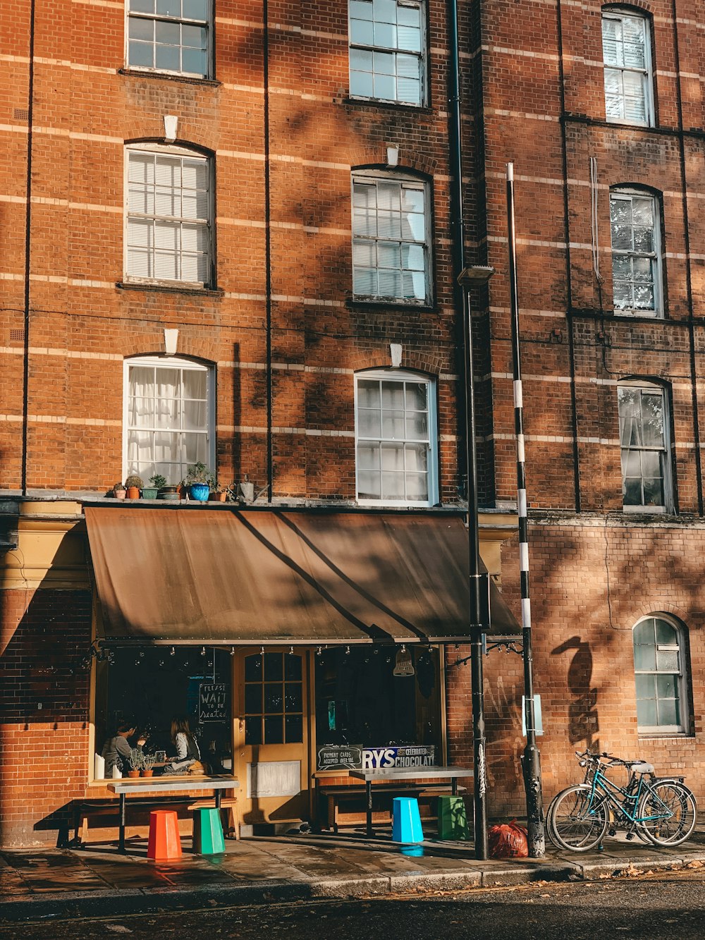 bike parked beside building