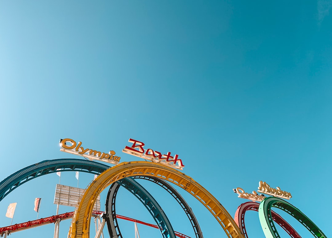 roller coaster during day,