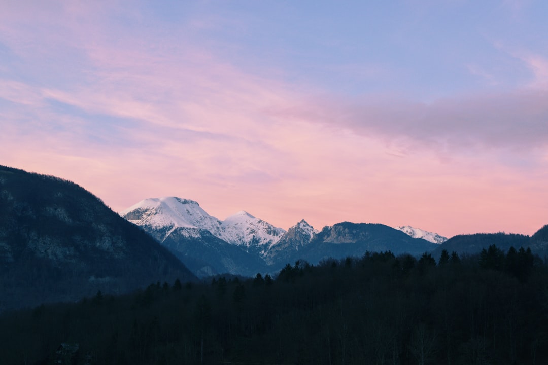 mountains covered with snow