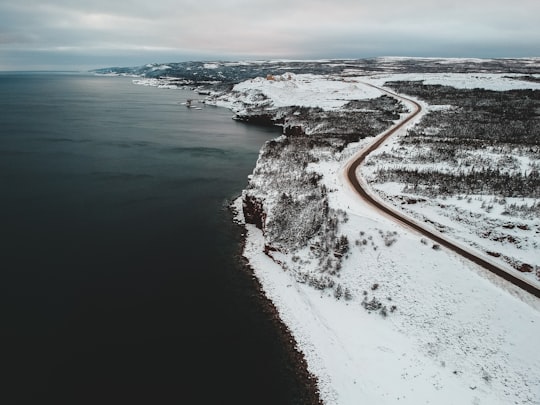 seashore during winter in Newfoundland and Labrador Canada