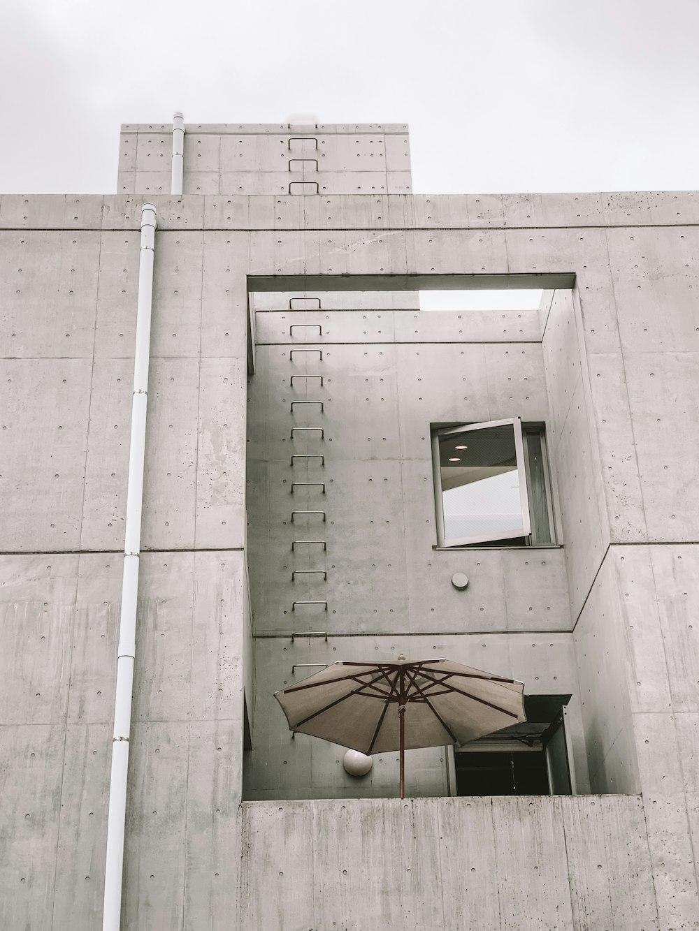 umbrella inside room on building