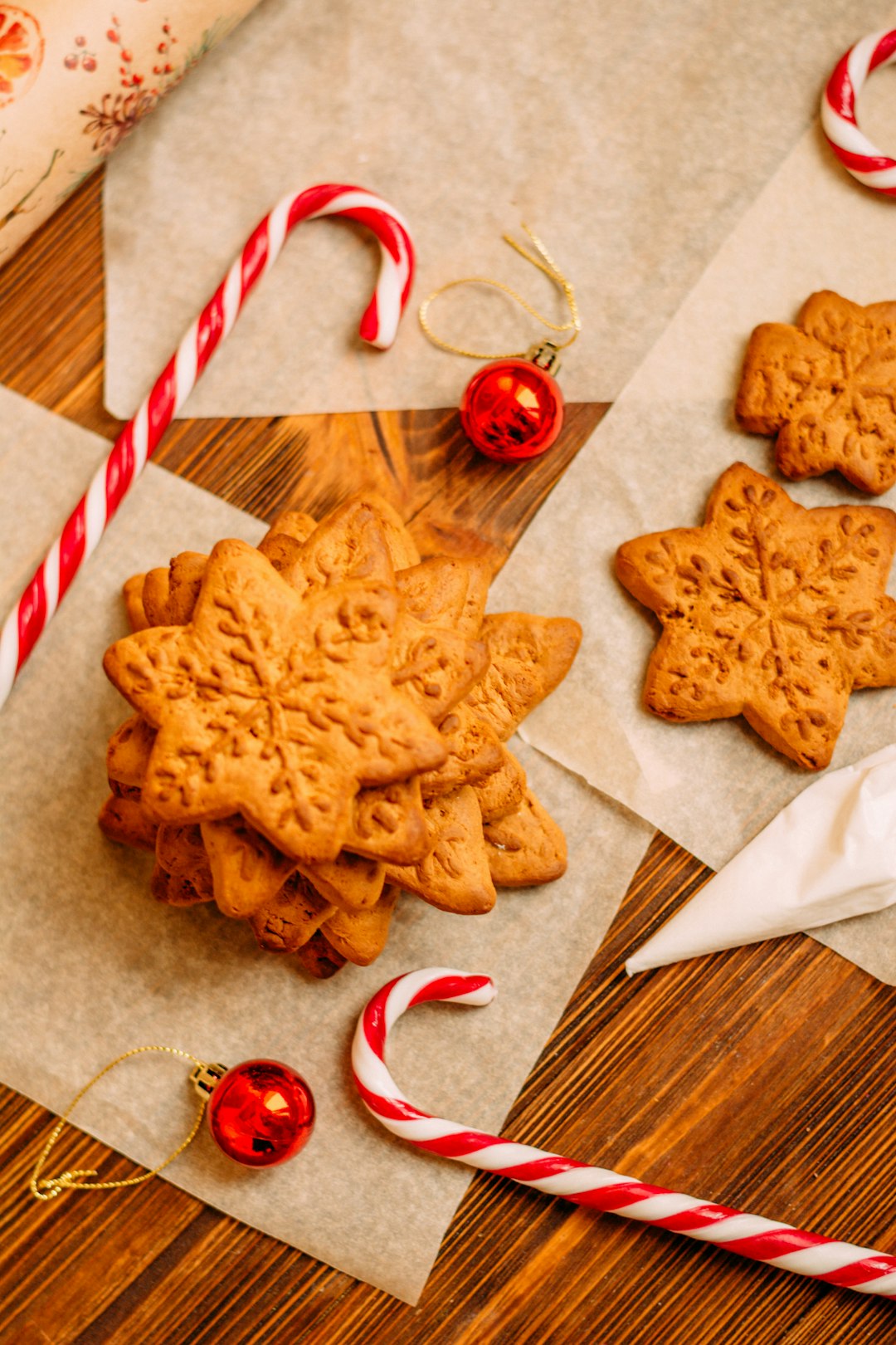 star biscuits and candy canes