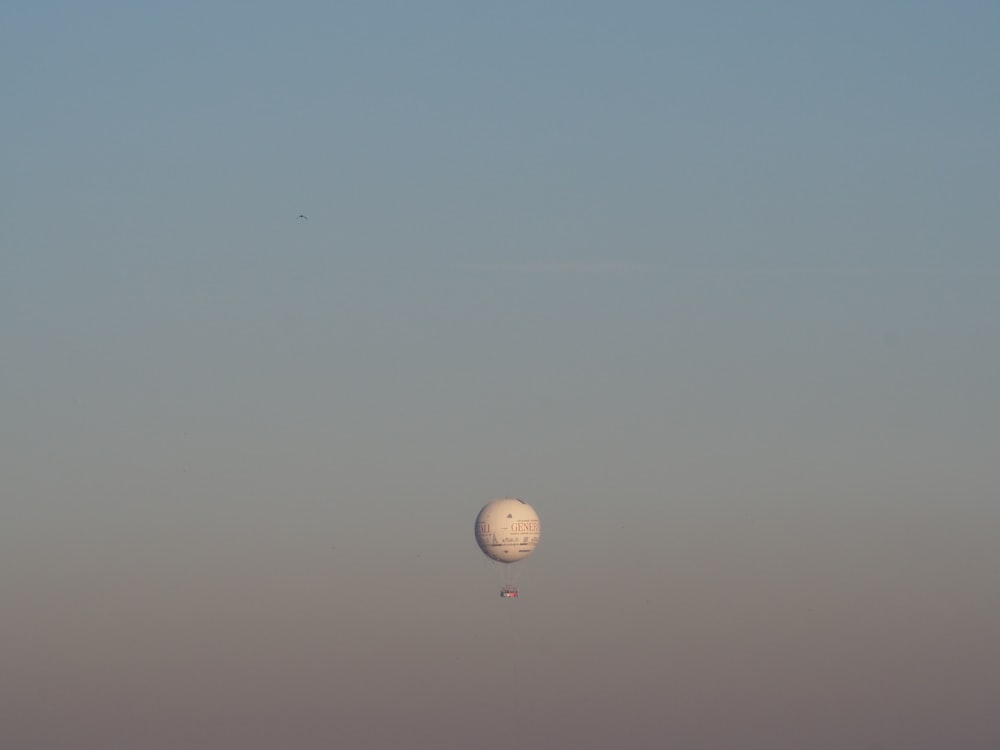 a hot air balloon flying in the sky