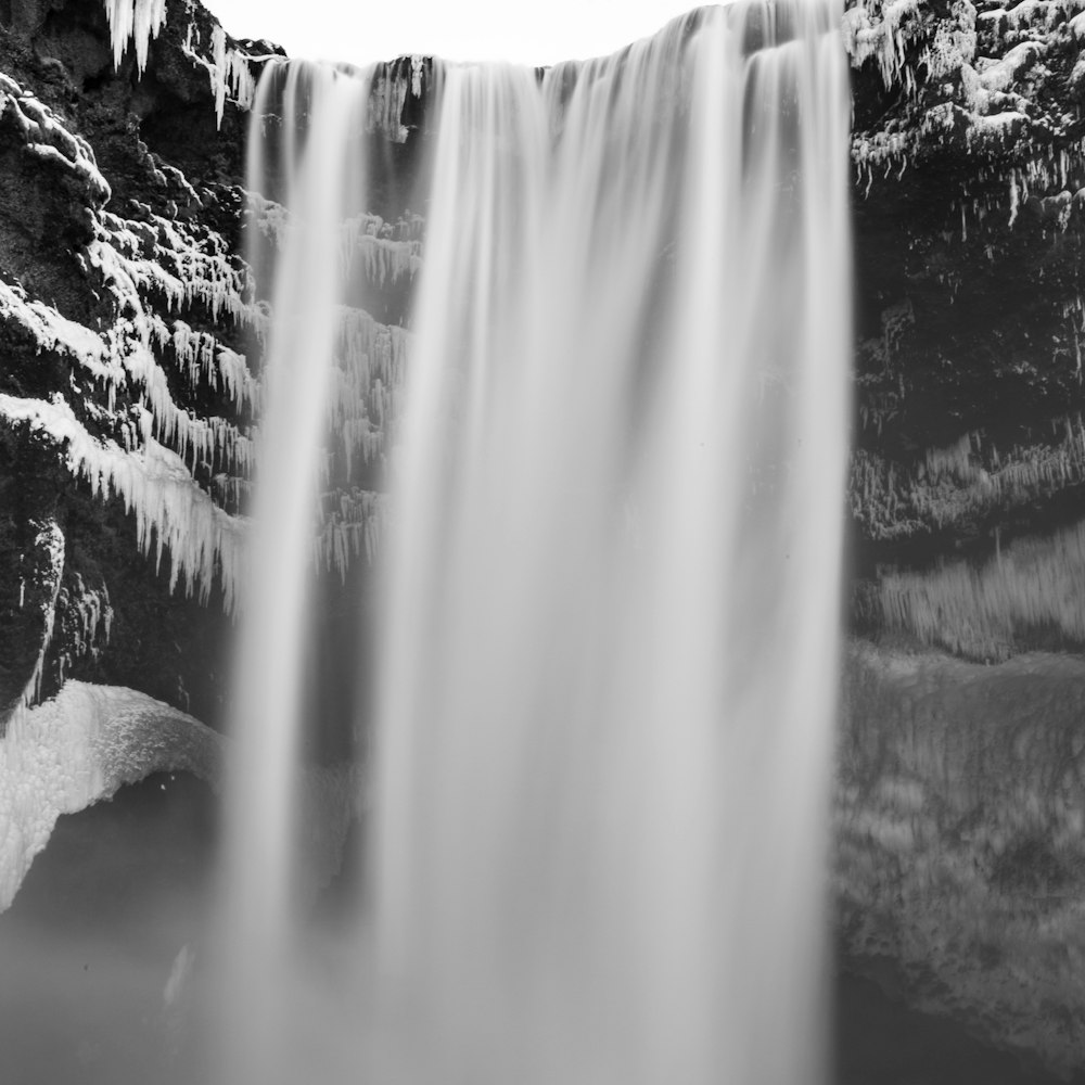 time lapse photography of waterfalls