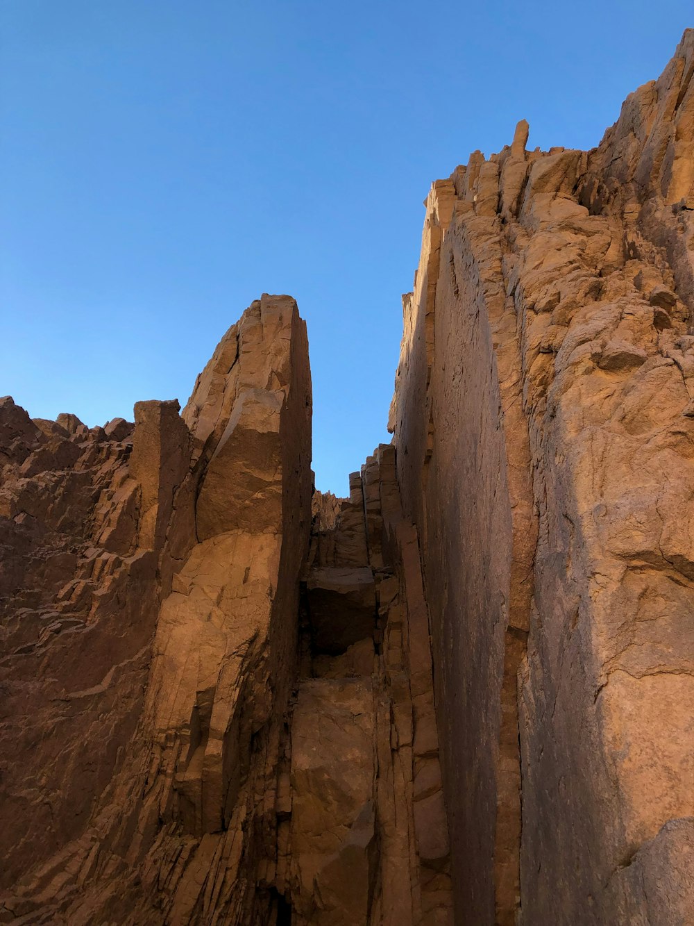 low angle photo of mountain