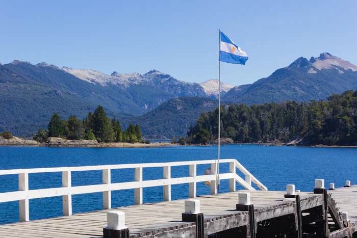 Vista do lago Nahuel Huapi