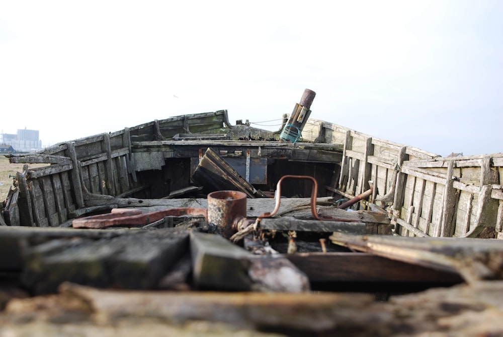 brown wooden boat