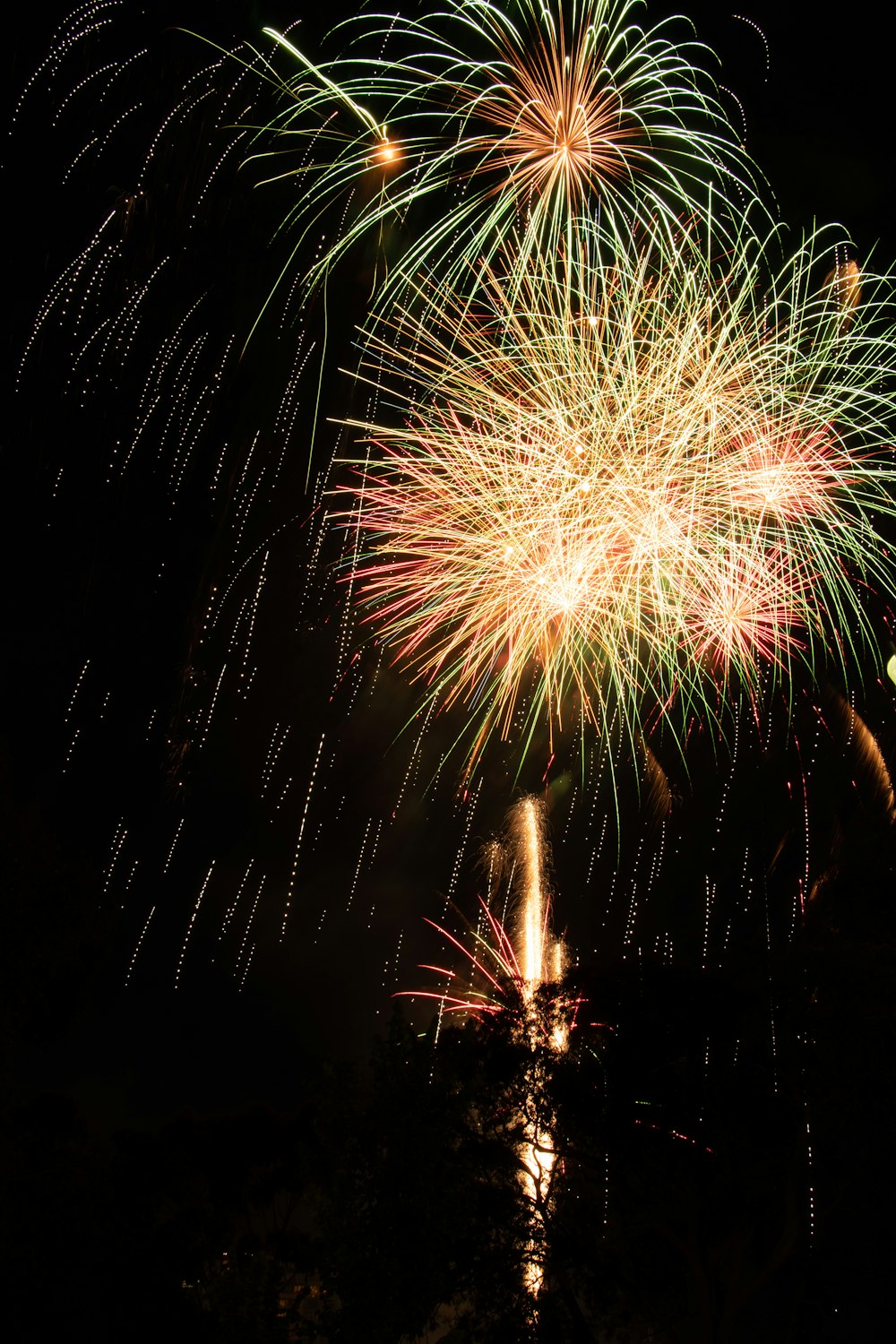 fireworks during night