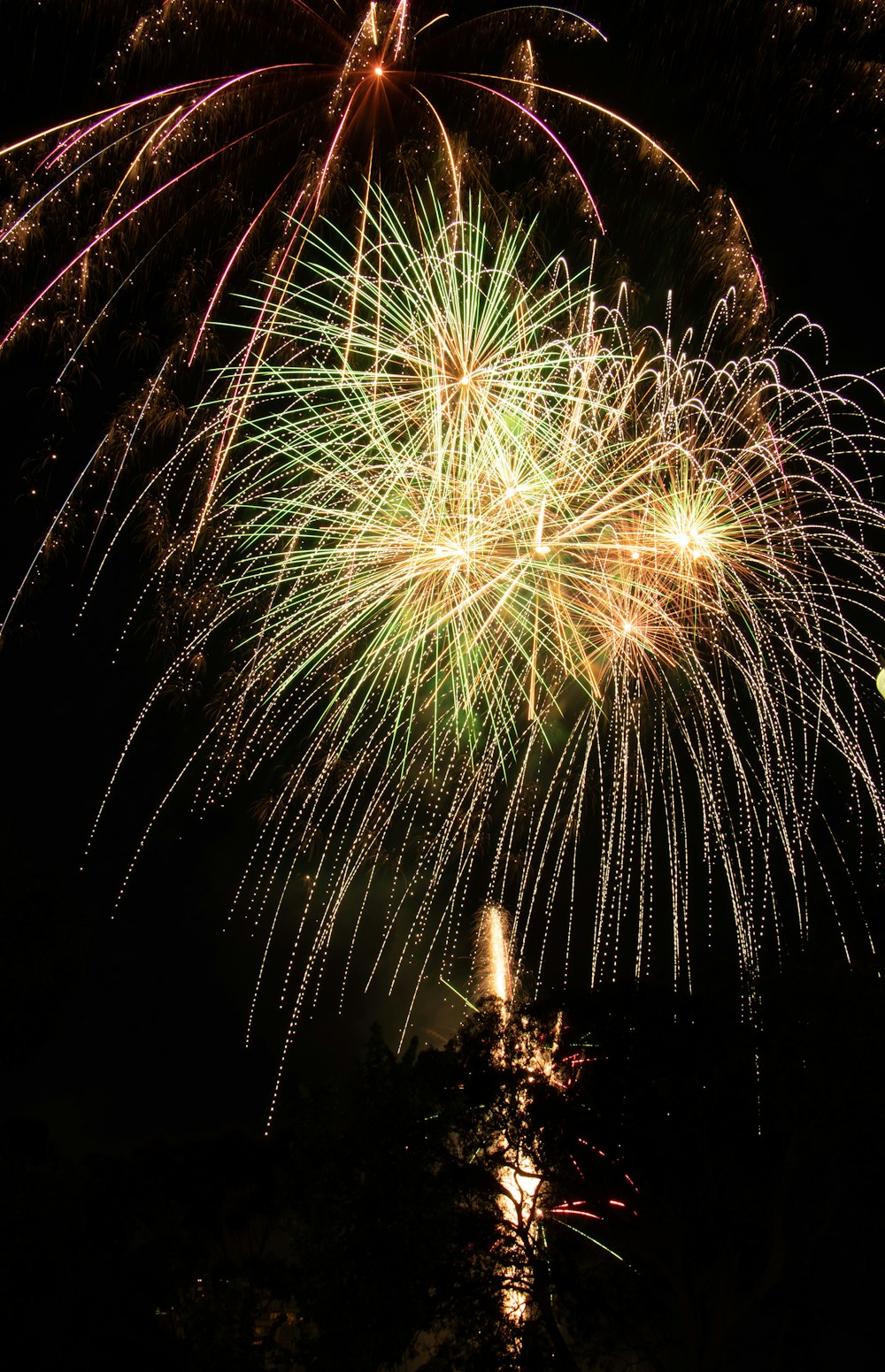 fireworks during night