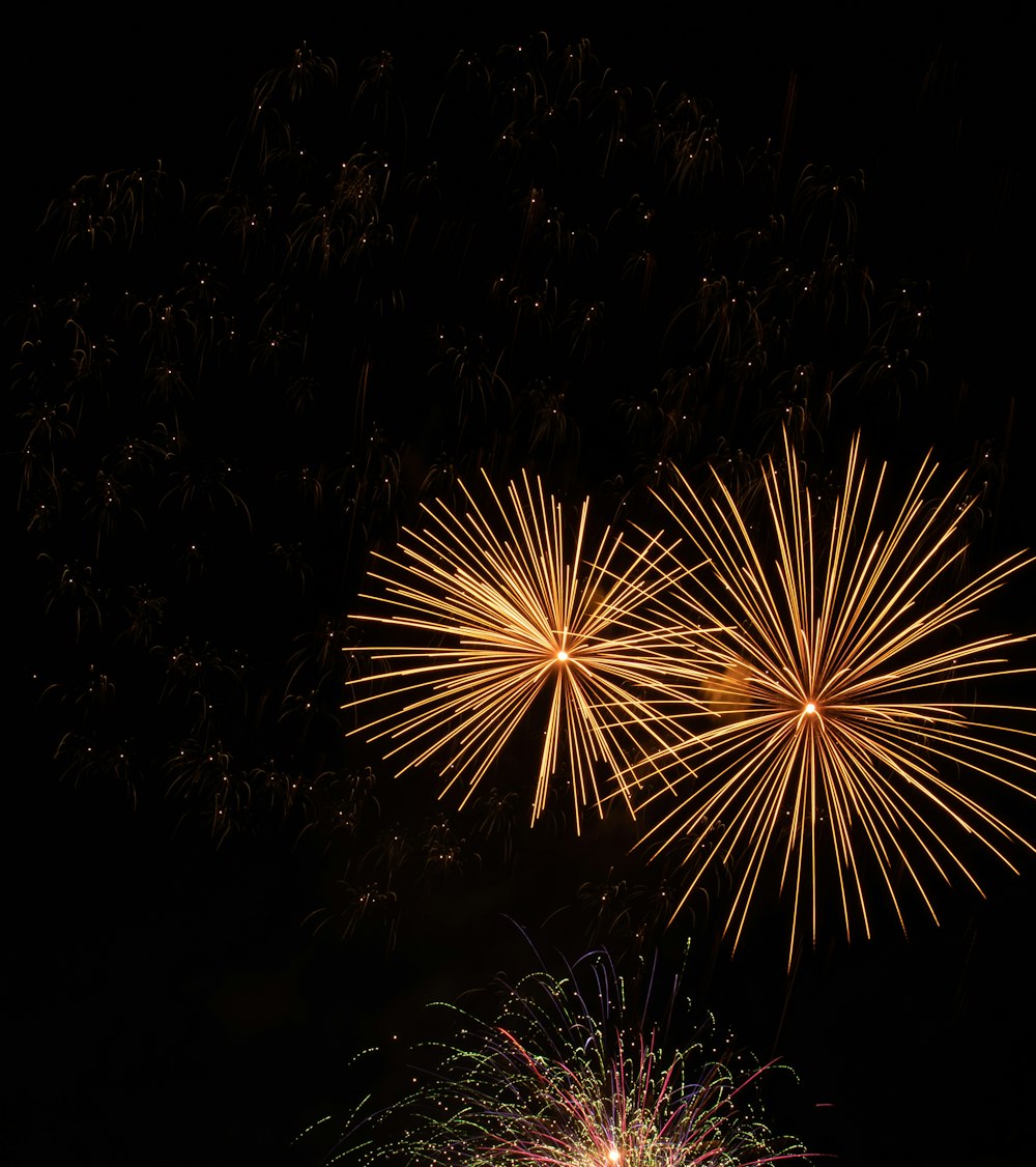 fireworks during night