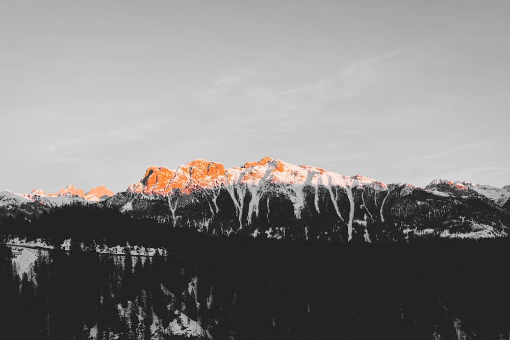 mountain covered with snow