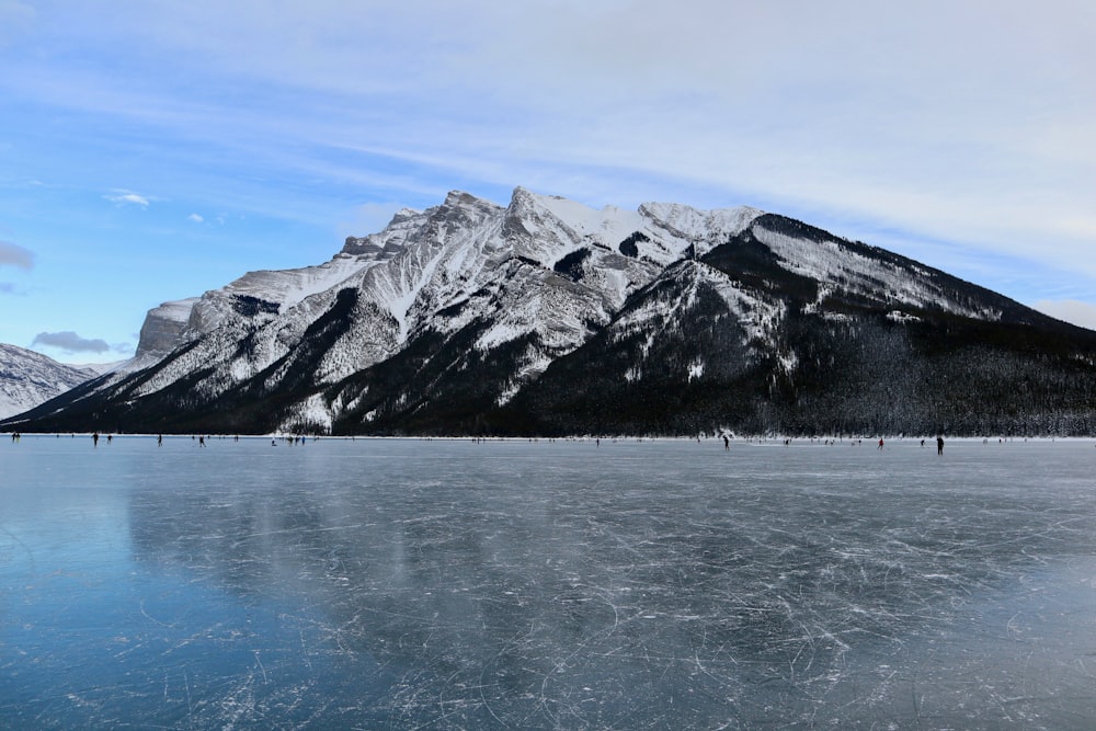 glacier mountain and frozen water