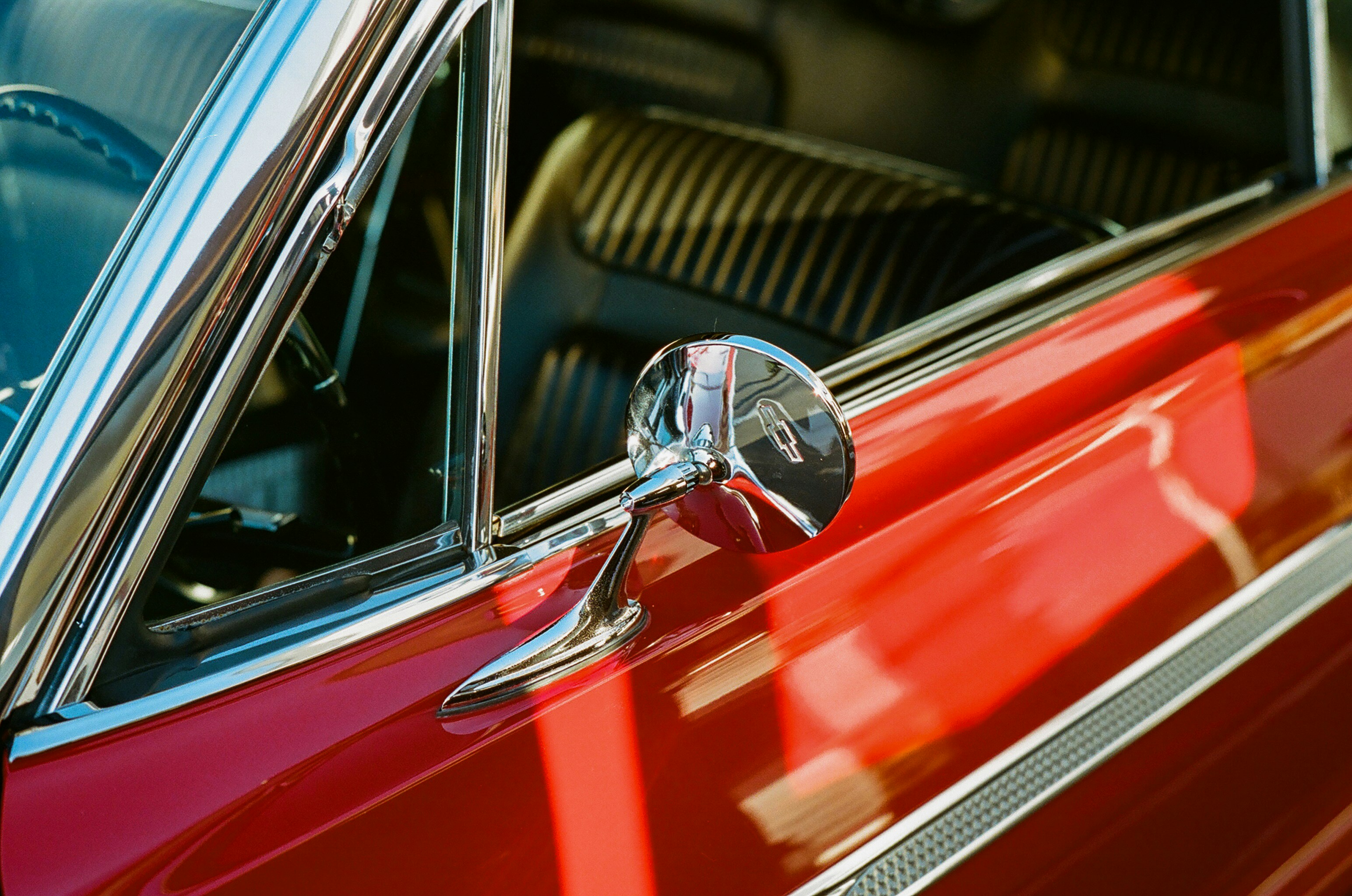 A classic car in Huntington Beach, CA. Shot on Kodak Portra 400.