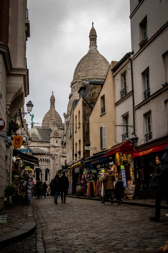 empty road in Basilique du Sacré-Cœur France