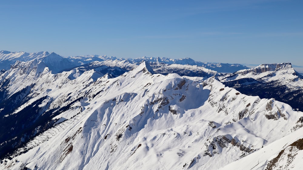 white mountain covered with snow