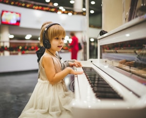 girl playing piano