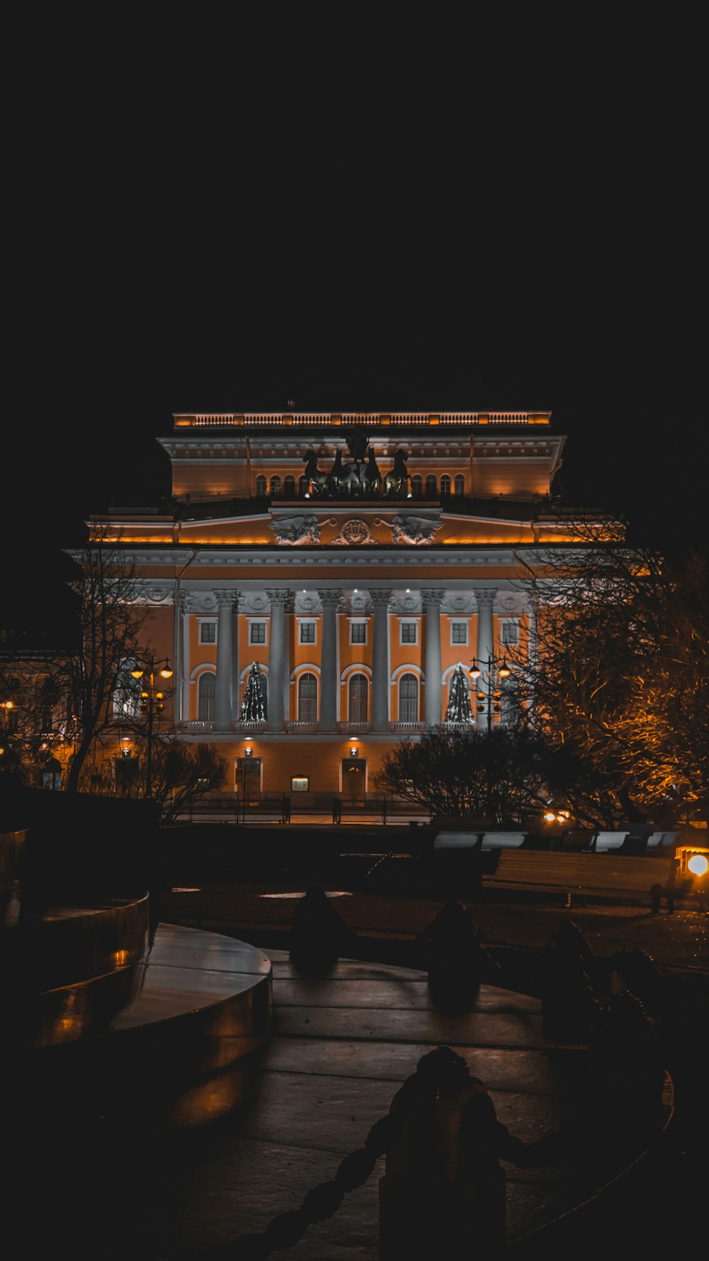 building during night