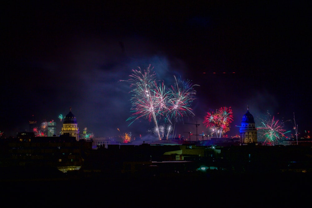 fireworks during night