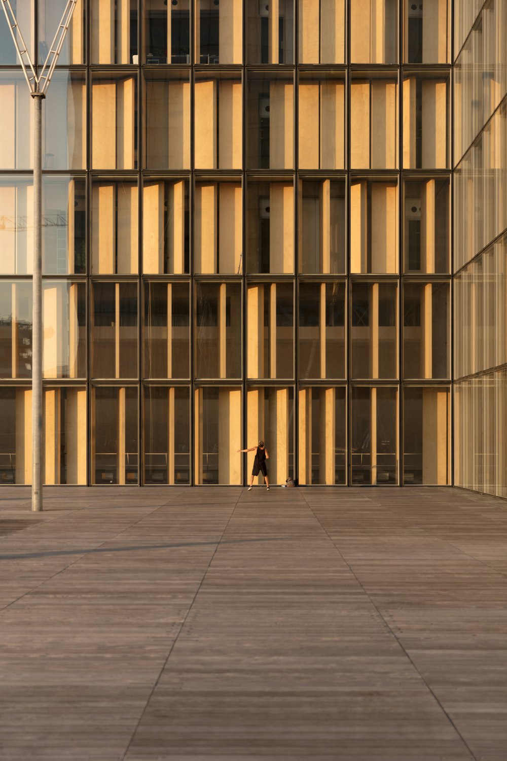 person standing in front of building