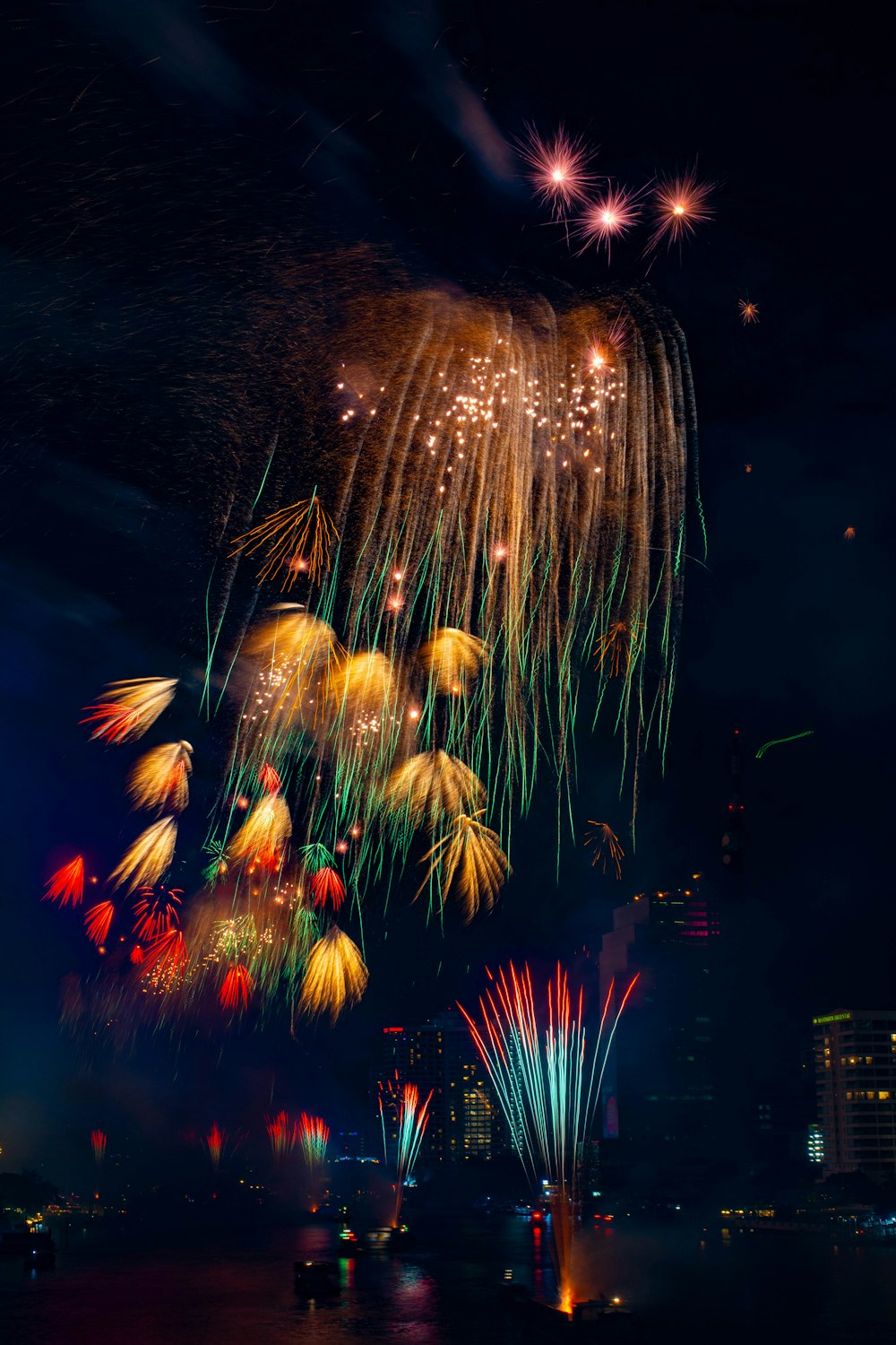 fireworks at night