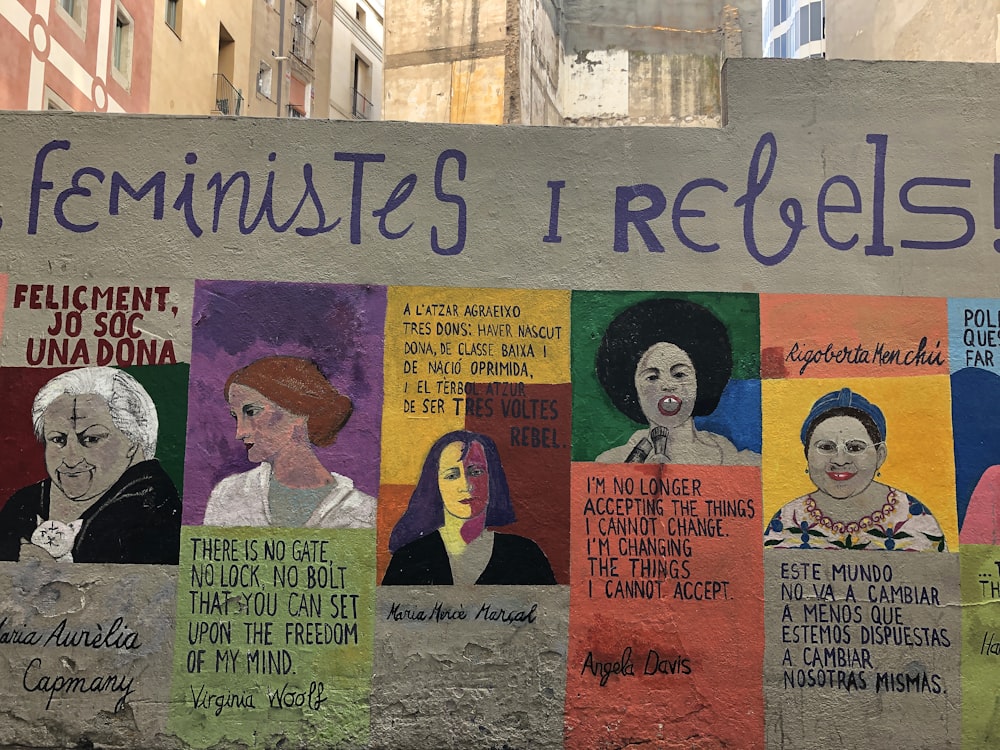 Feministinnen Ich rebelliere! Wandgemälde