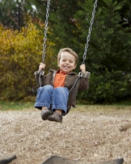 boy on swing