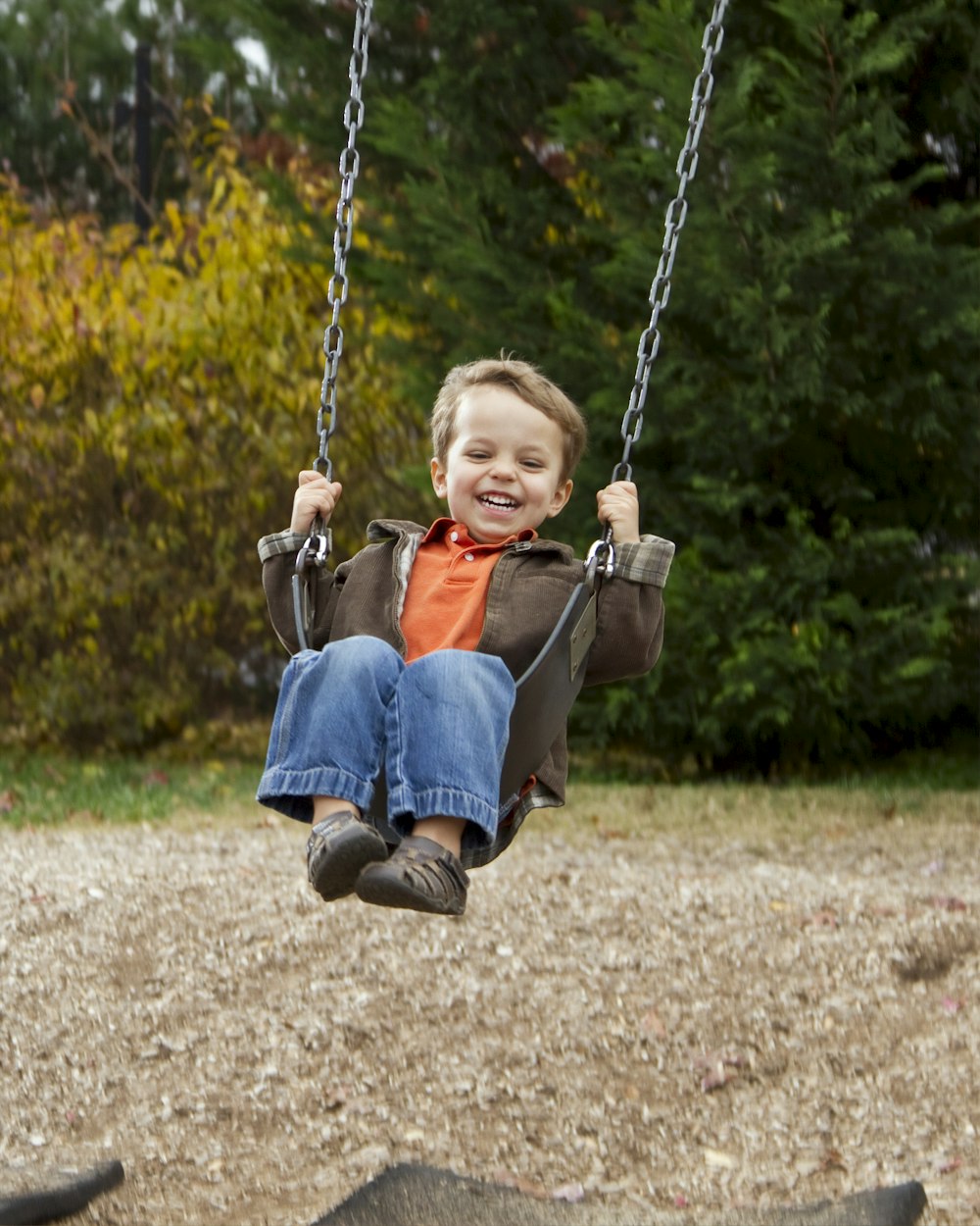 boy on swing