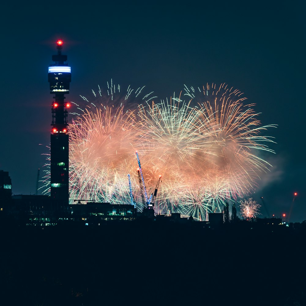 fireworks at night