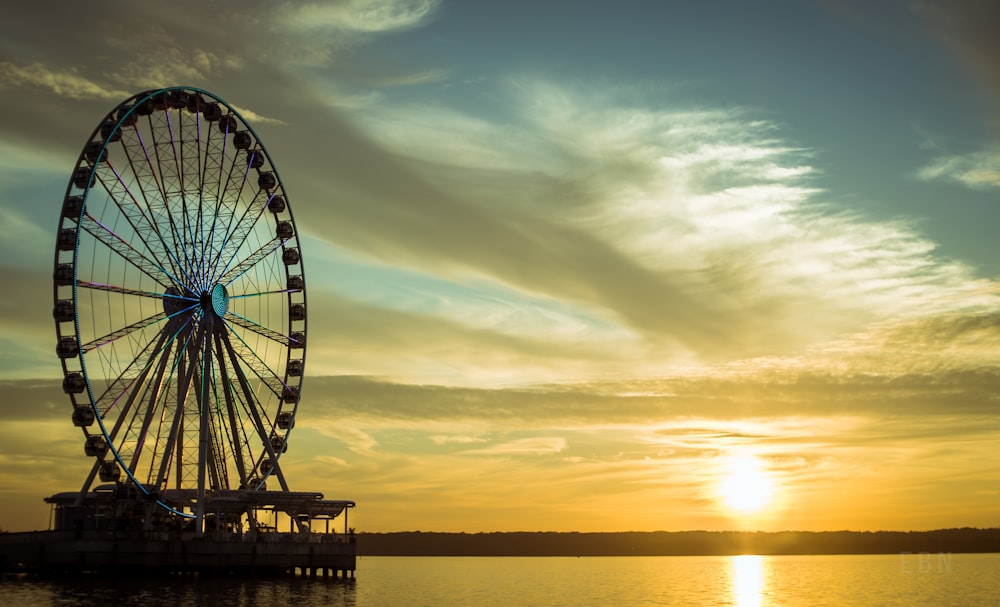 Ferris wheel during sunset