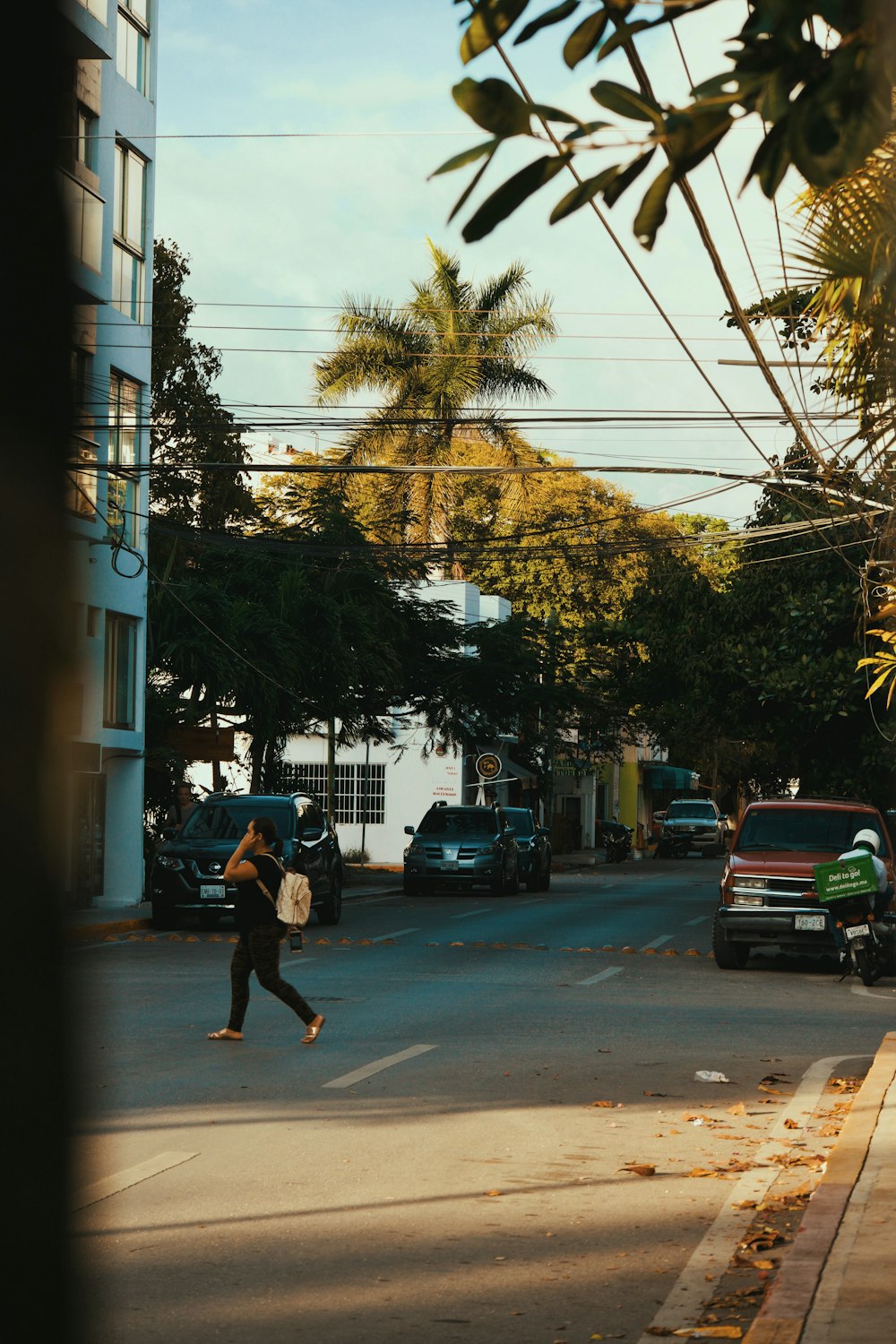 people crossing street