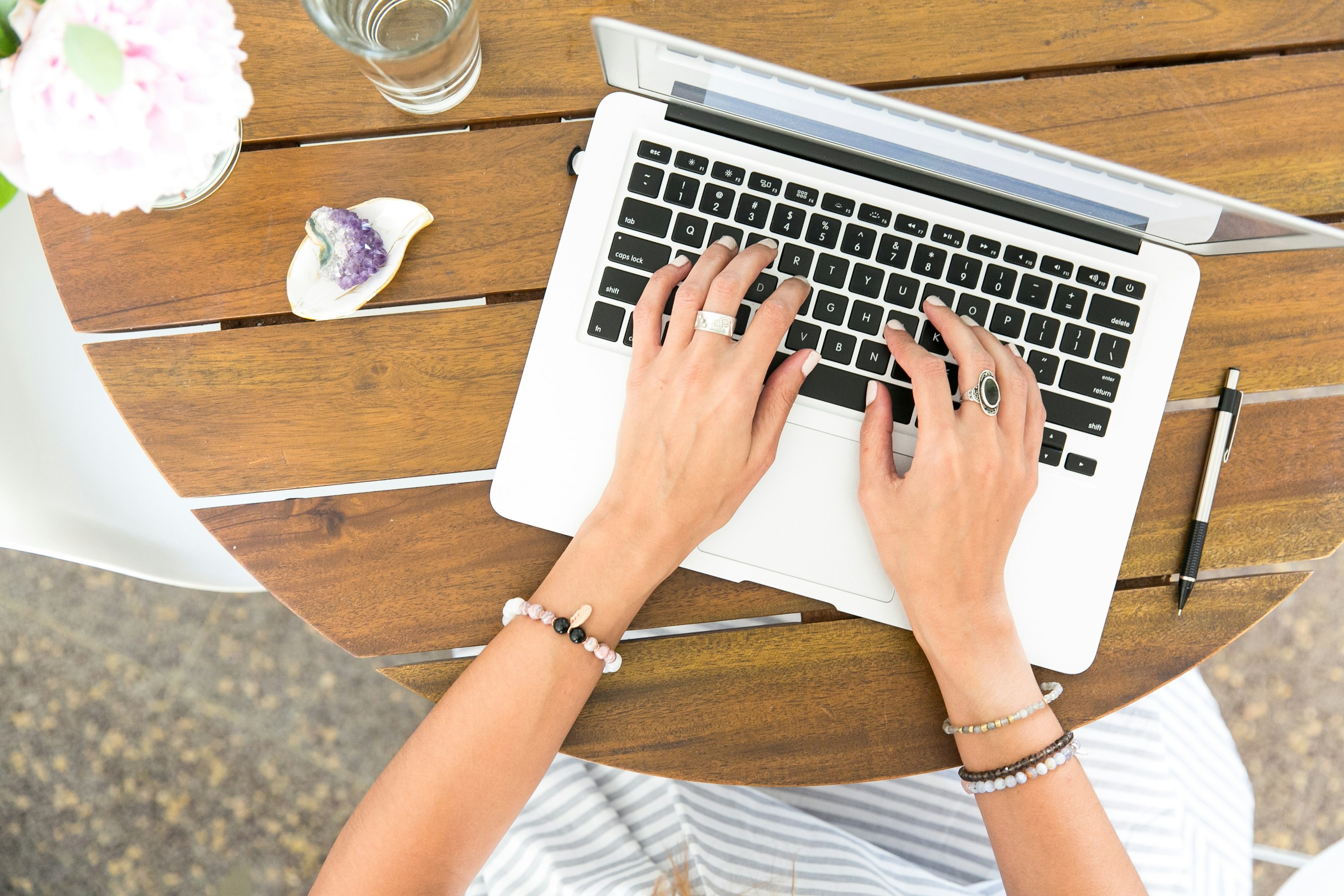 A person working on laptop