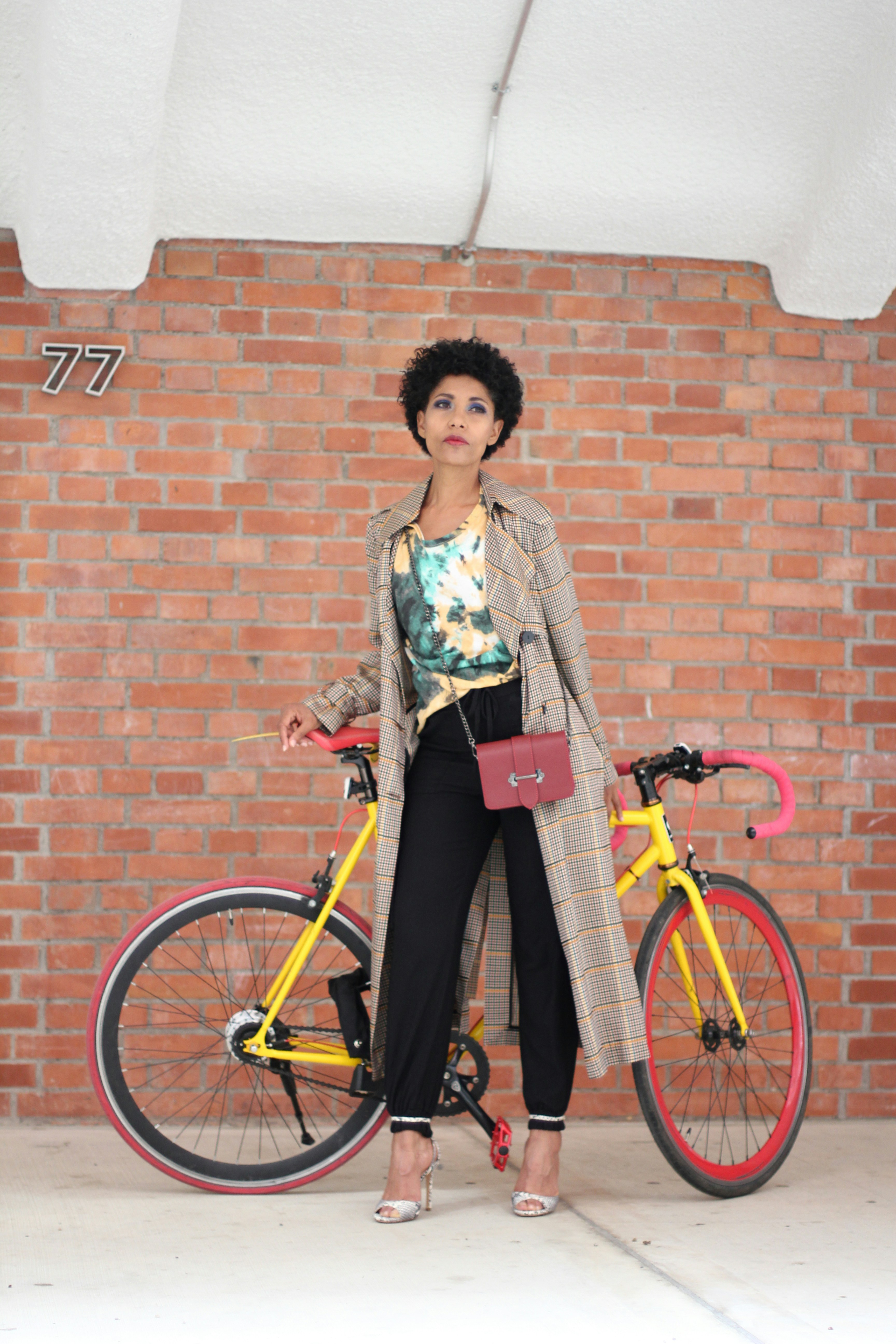 pink and yellow bike