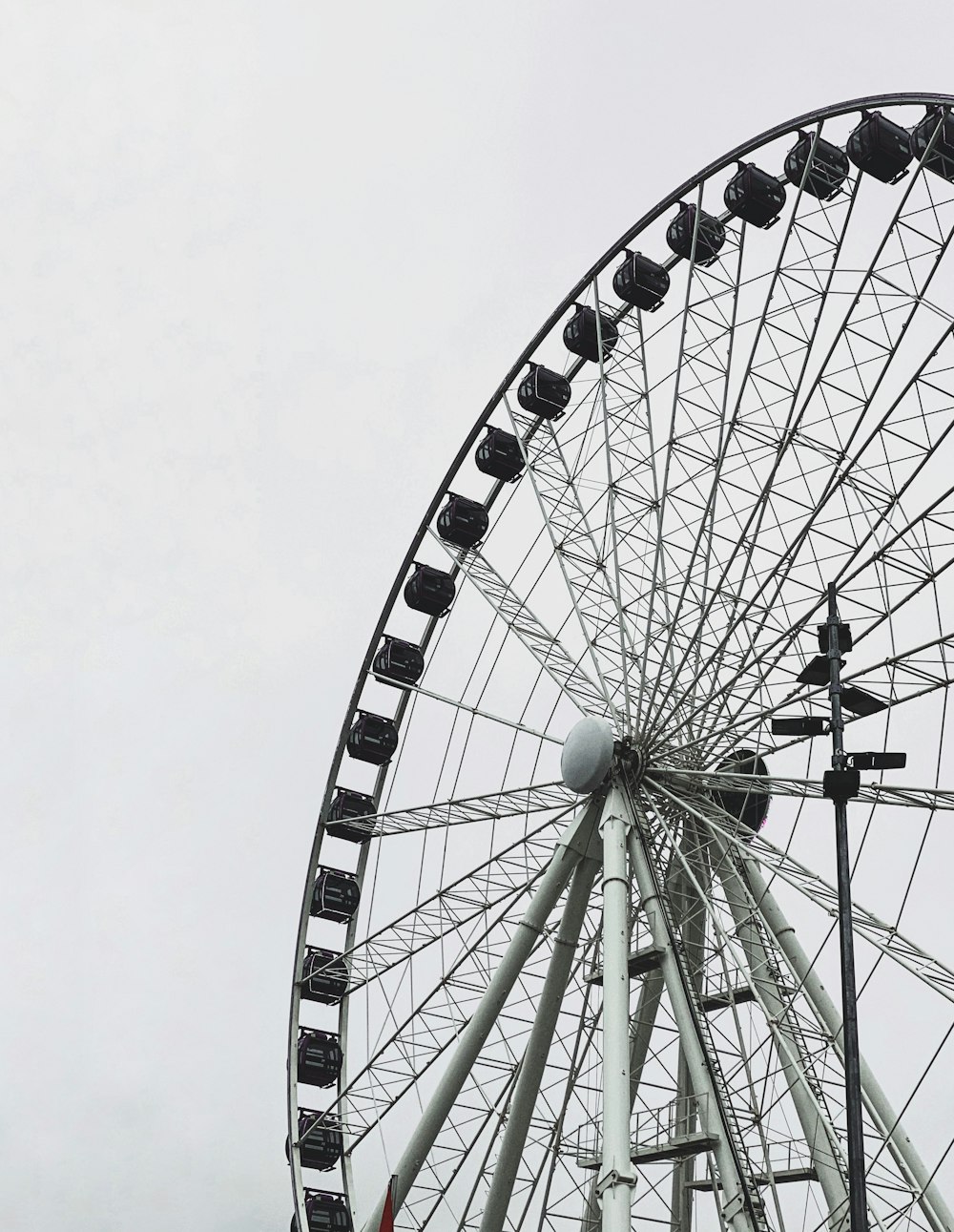 grayscale photography of ferris wheel