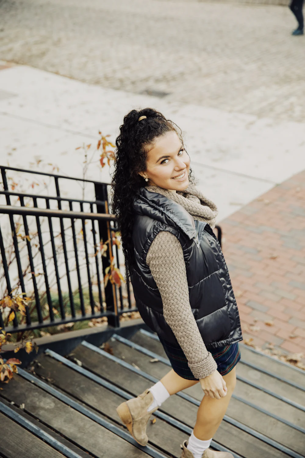Quilted Vest — Black