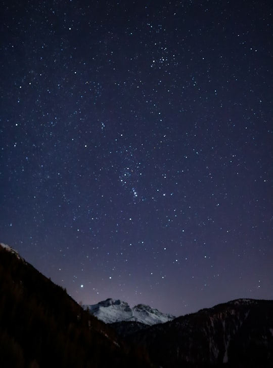 mountain viewing sky during night time in Beaufort France