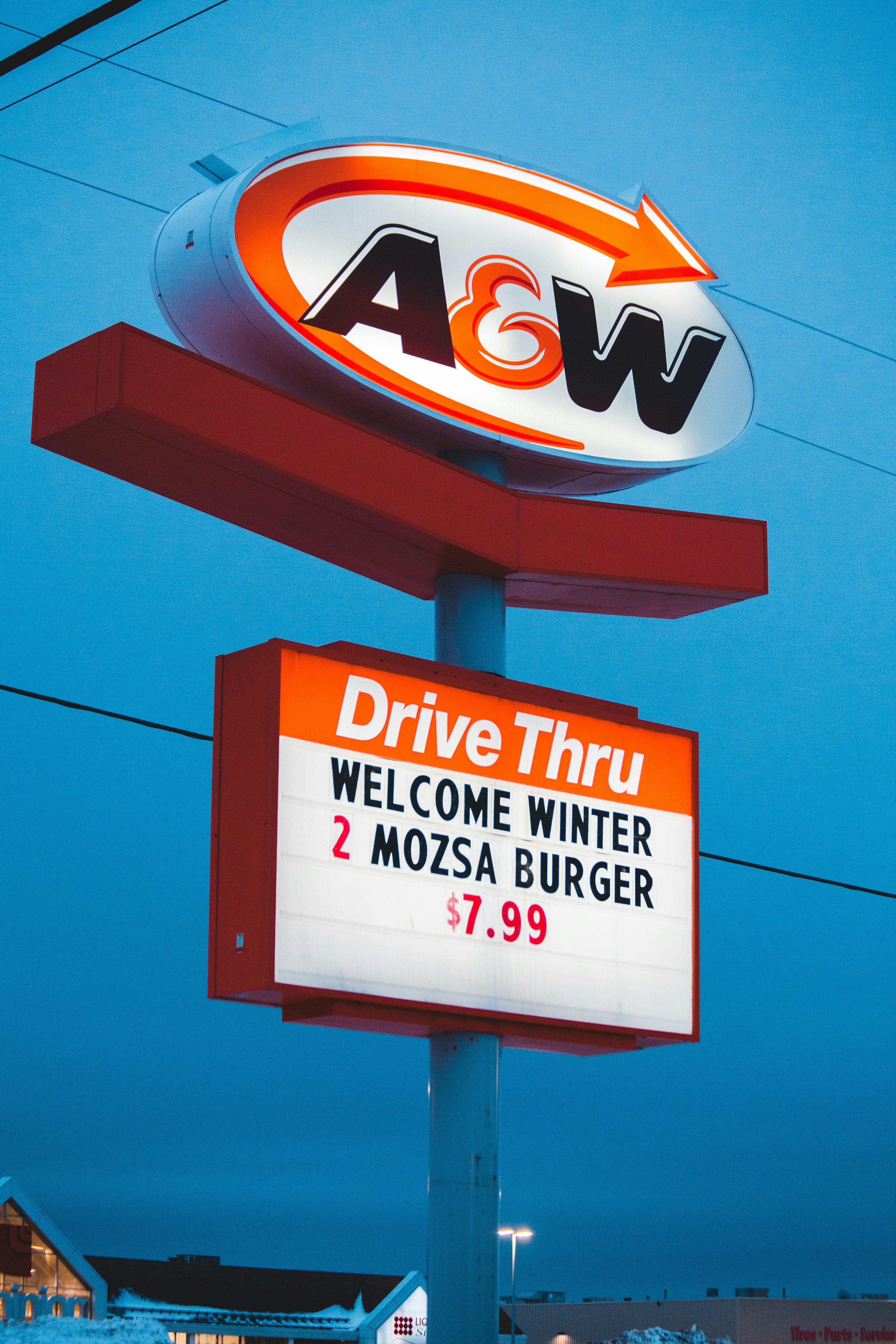 A&W billboard sign