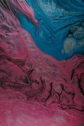 blue and pink abstract painting