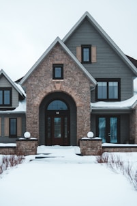 house during winter and day