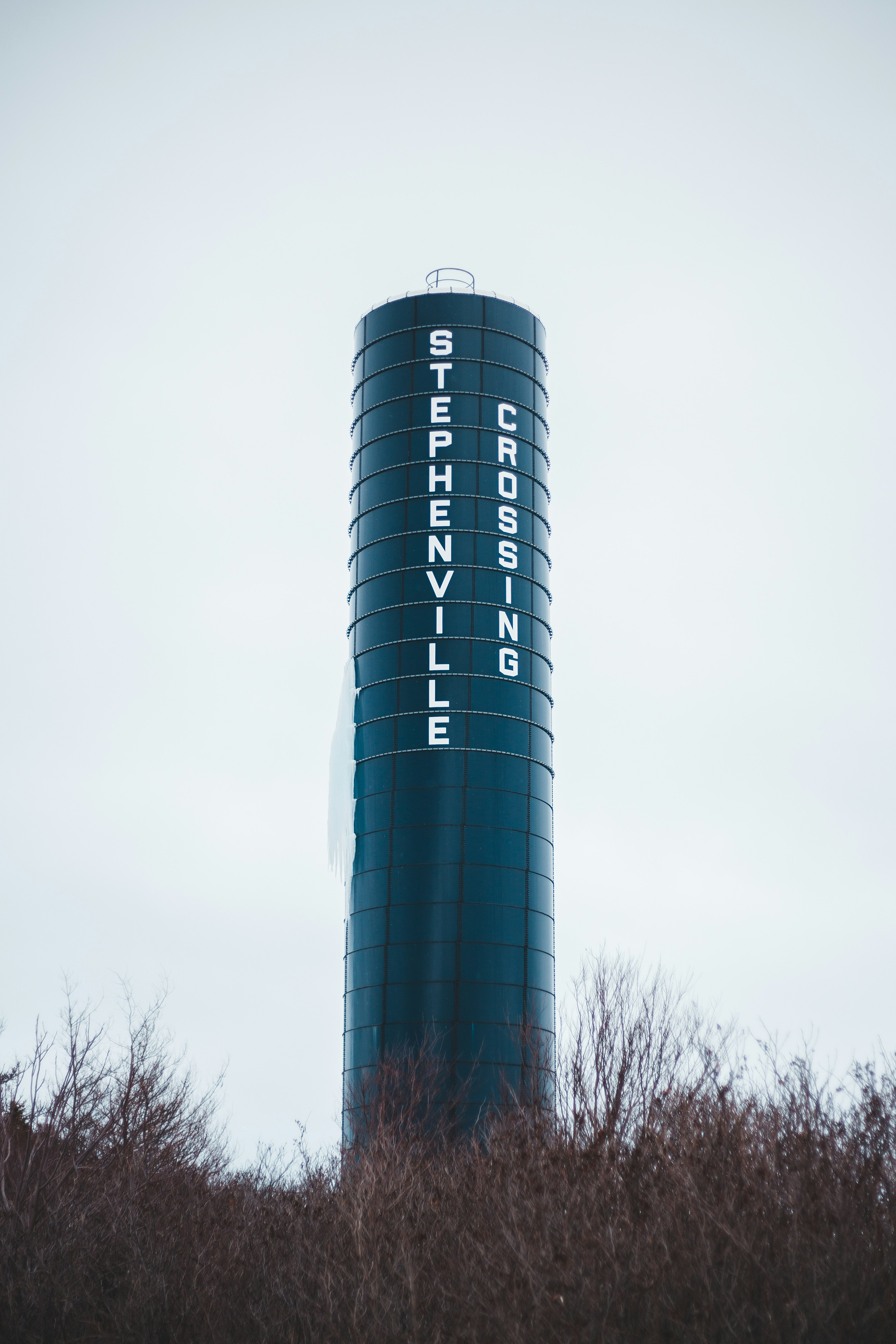 Stephenville Crossing-printed silo during day