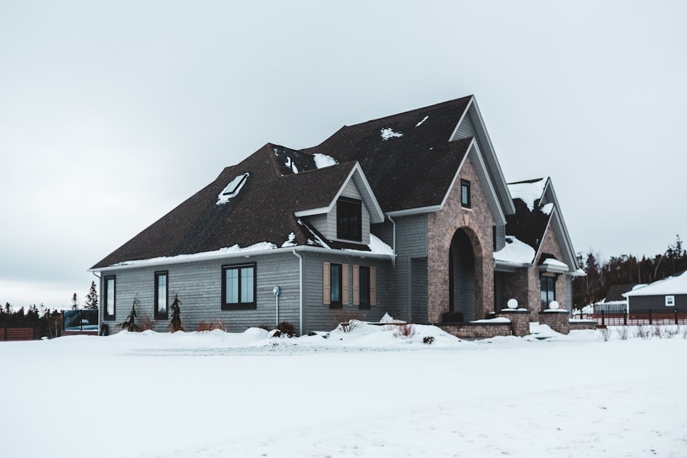 black and gray house