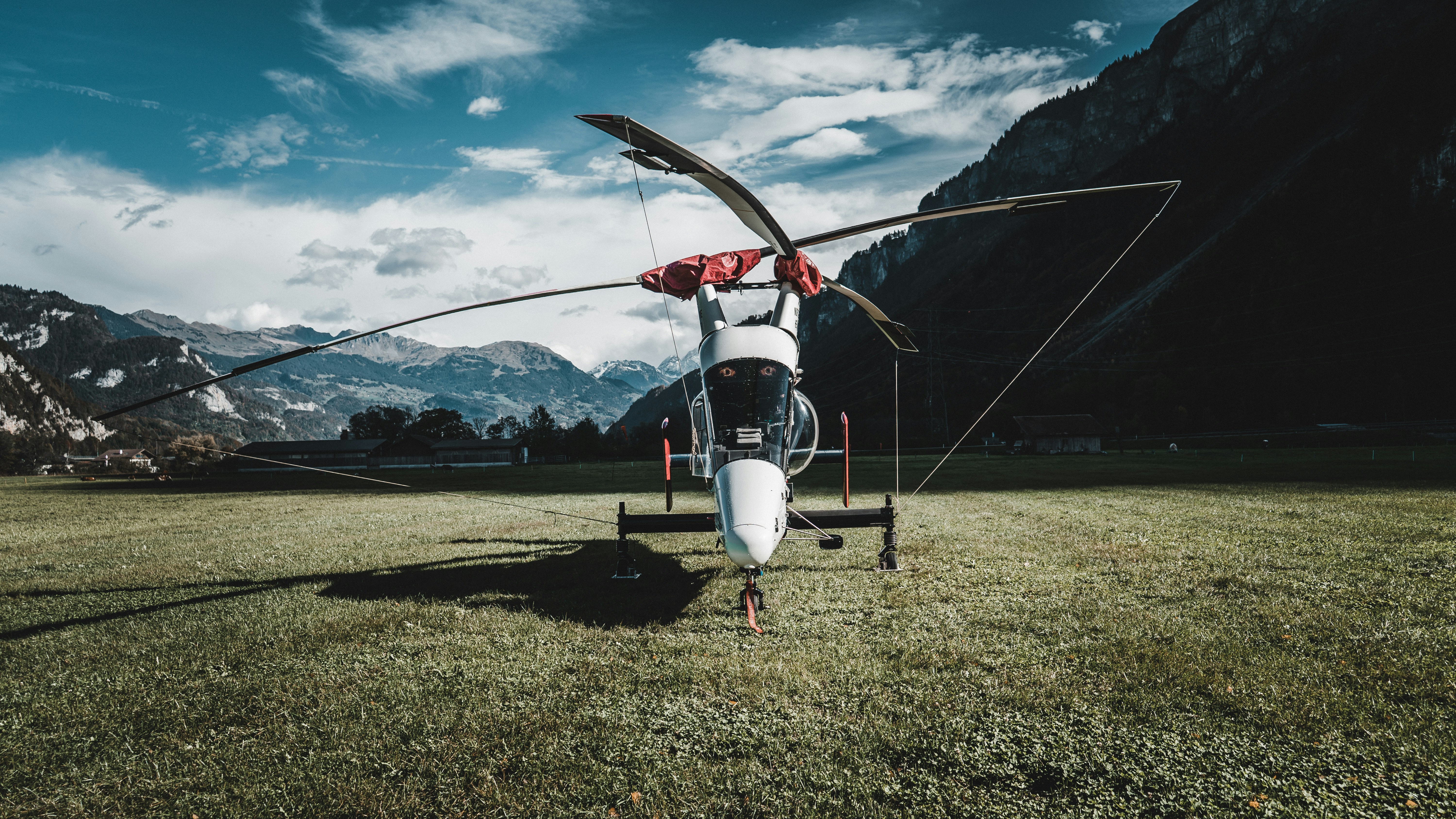 parked helicopter