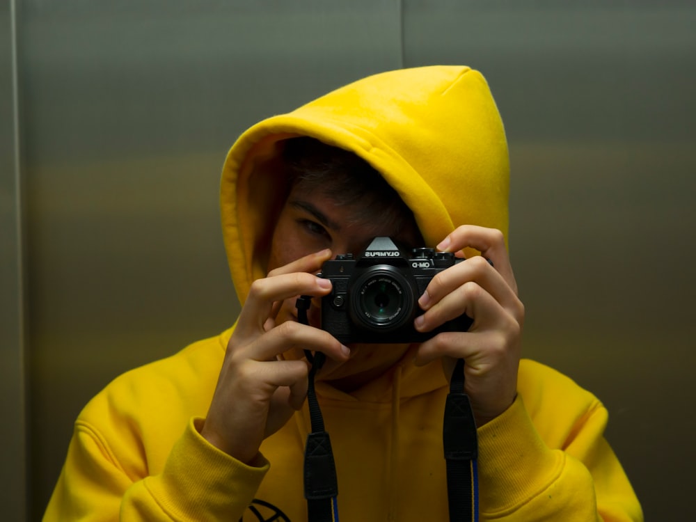 person holding a camera