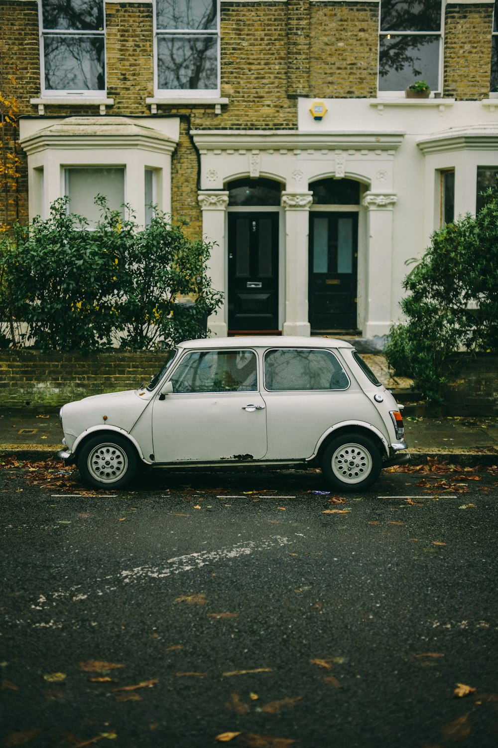 parked vehicle outside house