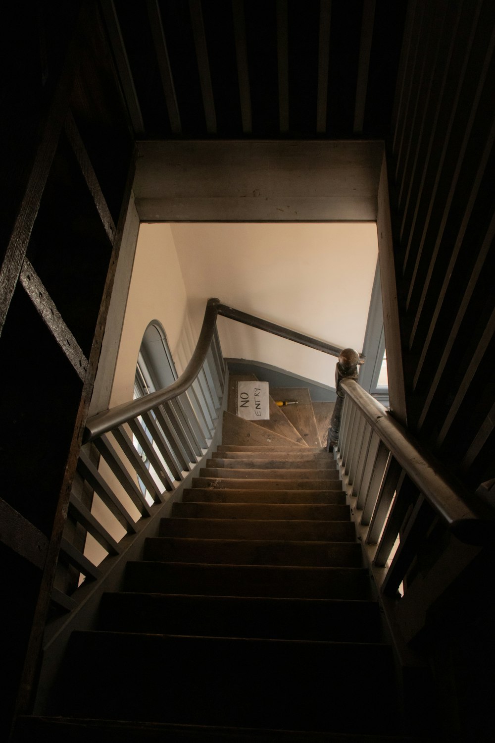 brown wooden stair